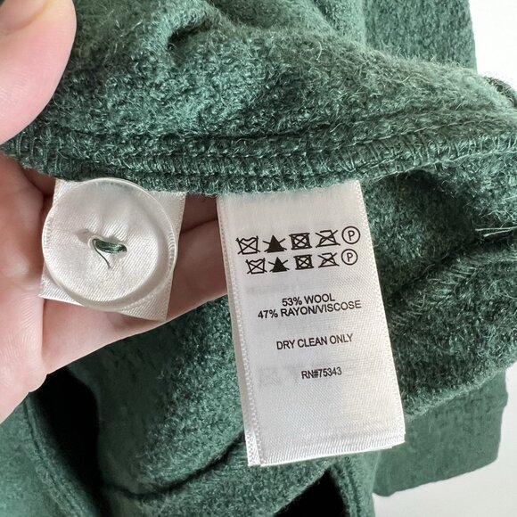 Sigrid Olsen Womens XL Cardigan Sweater Green Button NWT Wool Blend Boho - Picture 7 of 10